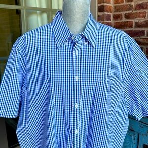 Ralph Lauren men’s XXL short sleeve dress shirt- blue stripe